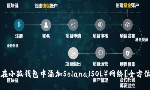 如何在小狐钱包中添加Solana（SOL）网络？全方位指南